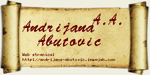 Andrijana Abutović vizit kartica